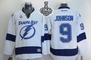 Lightning #9 Tyler Johnson White 2015 Stanley Cup Stitched NHL Jersey