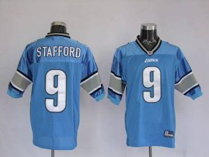 Lions #9 Matthew Stafford Blue Stitched NFL Jersey