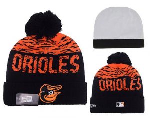 MLB Baltimore Orioles New Era Logo Stitched Knit Beanies 001