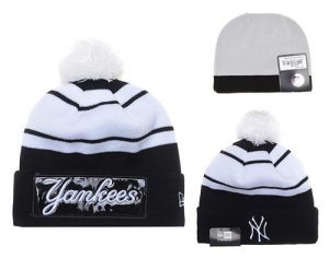 MLB New York Yankees New Era Logo Stitched Knit Beanies 005