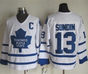 Maple Leafs #13 Mats Sundin White CCM Throwback Stitched NHL Jersey