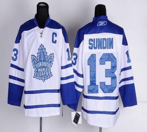 Maple Leafs #13 Mats Sundin White Third Embroidered NHL Jersey