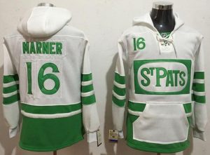 Maple Leafs #16 Mitchell Marner White Green St. Patrick's Day Pullover NHL Hoodie