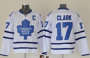 Maple Leafs #17 Wendel Clark White Stitched NHL Jersey