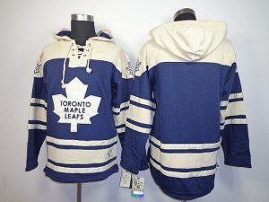 Maple Leafs Blank Blue Sawyer Hooded Sweatshirt Embroidered NHL Jersey