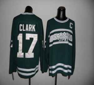 Maple Leafs CCM Throwback #17 Wendel Clark Green Embroidered NHL Jersey