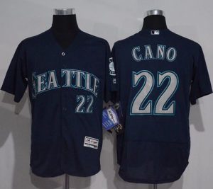 Mariners #22 Robinson Cano Navy Blue Flexbase Authentic Collection Stitched MLB Jersey