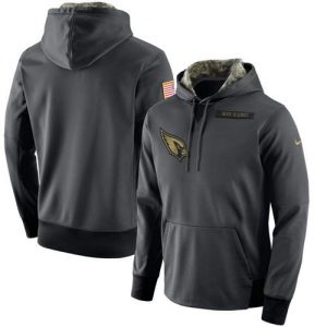 Men's Arizona Cardinals Nike Anthracite Salute to Service Player Performance Hoodie