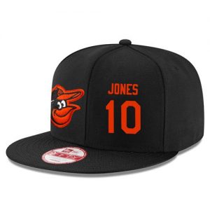 Men's Baltimore Orioles #10 Adam Jones Stitched New Era Black 9FIFTY Snapback Adjustable Hat