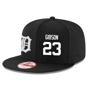 Men's Detroit Tigers #23 Kirk Gibson Stitched New Era Black 9FIFTY Snapback Adjustable Hat