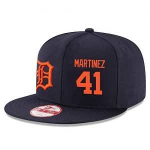 Men's Detroit Tigers #41 Victor Martinez Stitched New Era Navy Blue 9FIFTY Snapback Adjustable Hat