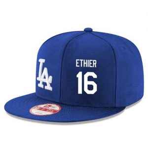 Men's Los Angeles Dodgers #16 Andre Ethier Stitched New Era Royal Blue 9FIFTY Snapback Adjustable Hat