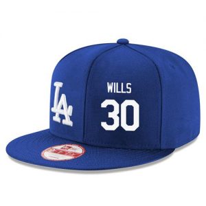 Men's Los Angeles Dodgers #30 Maury Wills Stitched New Era Royal Blue 9FIFTY Snapback Adjustable Hat