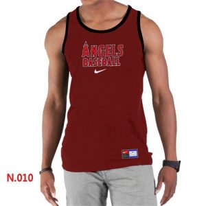 Men's Nike Los Angeles Angels Home Practice Tank Top Red