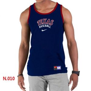 Men's Nike Texas Rangers Home Practice Tank Top Blue