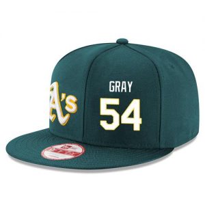 Men's Oakland Athletics #54 Sonny Gray Stitched New Era Green 9FIFTY Snapback Adjustable Hat