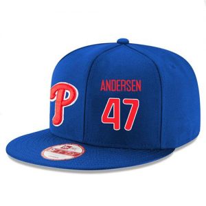 Men's Philadelphia Phillies #47 Larry Andersen Stitched New Era Royal 9FIFTY Snapback Adjustable Hat