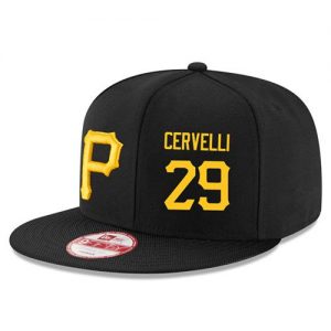 Men's Pittsburgh Pirates #29 Francisco Cervelli Stitched New Era Black 9FIFTY Snapback Adjustable Hat