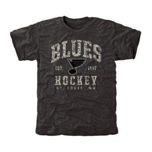 Men's St. Louis Blues Black Camo Stack T-Shirt