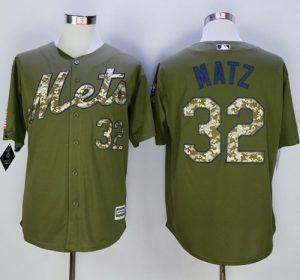 Mets #32 Steven Matz Green Camo New Cool Base Stitched MLB Jersey