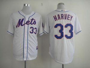 Mets #33 Matt Harvey White Cool Base Stitched MLB Jersey