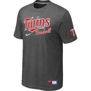 Minnesota Twins Nike Short Sleeve Practice MLB T-Shirts Crow Grey