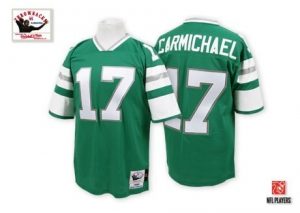 Mitchell And Ness Eagles #17 Harold Carmichael Green Stitched Throwback NFL Jersey