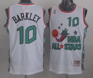 Mitchell And Ness Suns #10 Charles Barkley White 1996 All star Stitched NBA Jersey