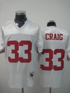 Mitchell and Ness 49ers #33 Roger Craig Stitched White NFL Jersey