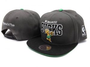 Mitchell and Ness NBA Milwaukee Bucks Stitched Snapback Hats 005