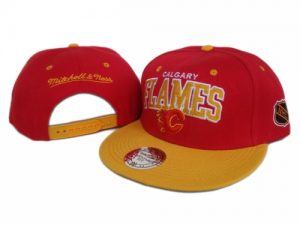 Mitchell and Ness NHL Calgary Flames Stitched Snapback Hats 006