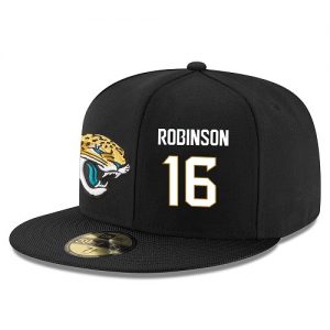 NFL Jacksonville Jaguars #16 Denard Robinson Snapback Adjustable Stitched Player Hat - Black White