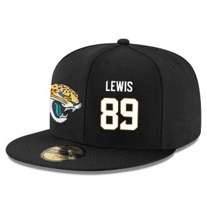 NFL Jacksonville Jaguars #89 Marcedes Lewis Snapback Adjustable Stitched Player Hat - Black White