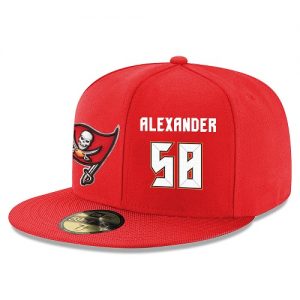 NFL Tampa Bay Buccaneers #58 Kwon Alexander Snapback Adjustable Stitched Player Hat - Red White