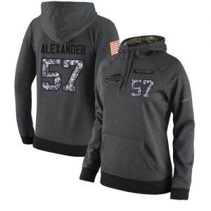 NFL Women's Nike Buffalo Bills #57 Lorenzo Alexander Stitched Black Anthracite Salute to Service Player Performance Hoodie