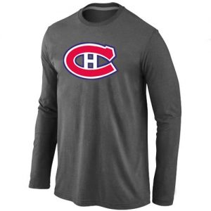 NHL Montreal Canadiens Big & Tall Logo Long Sleeve T-Shirt Dark Grey