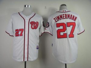 Nationals #27 Jordan Zimmermann White Cool Base Stitched MLB Jersey