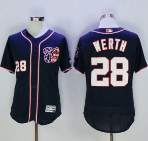 Nationals #28 Jayson Werth Navy Blue Flexbase Authentic Collection Stitched MLB Jersey