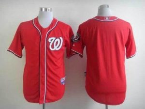 Nationals Blank Red Cool Base Stitched MLB Jersey