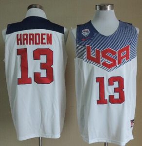 Nike 2014 Team USA #13 James Harden White Stitched NBA Jersey