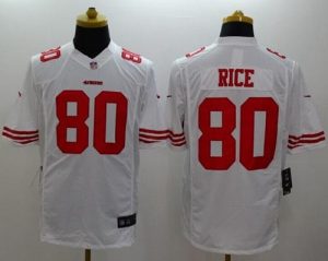 Nike 49ers #80 Jerry Rice White Men's Stitched NFL Limited Jersey