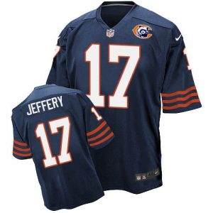 Nike Bears #17 Alshon Jeffery Navy Blue Throwback Men's Stitched NFL Elite Jersey