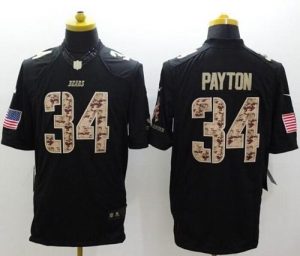 Nike Bears #34 Walter Payton Black Men's Stitched NFL Limited Salute to Service Jersey