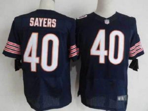 Nike Bears #40 Gale Sayers Navy Blue Team Color Men's Embroidered NFL Elite Jersey