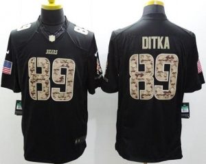 Nike Bears #89 Mike Ditka Black Men's Stitched NFL Limited Salute to Service Jersey