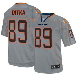 Nike Bears #89 Mike Ditka Lights Out Grey Men's Embroidered NFL Elite Jersey