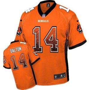 Nike Bengals #14 Andy Dalton Orange Alternate Men's Embroidered NFL Elite Drift Fashion Jersey