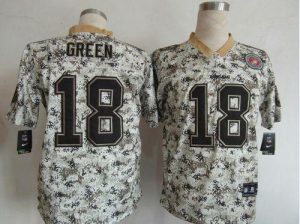 Nike Bengals #18 A.J. Green Camo Men's Embroidered NFL Elite USMC Jersey