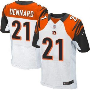 Nike Bengals #21 Darqueze Dennard White Men's Stitched NFL Elite Jersey