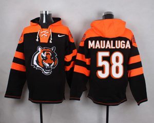 Nike Bengals #58 Rey Maualuga Black Player Pullover NFL Hoodie